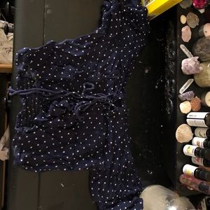 Blue off the shoulder top